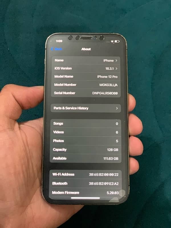 iPhone12pro 128gb jv bh 75 total geniune 0