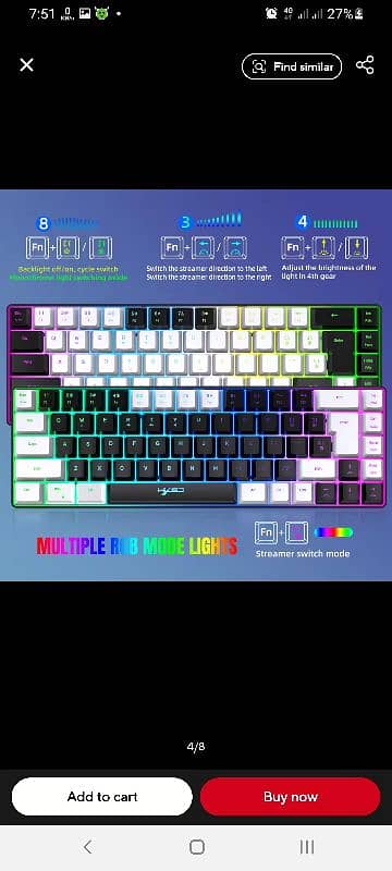 gaming keyboard and mouse kit RGB luminous lighting ergonomic 4