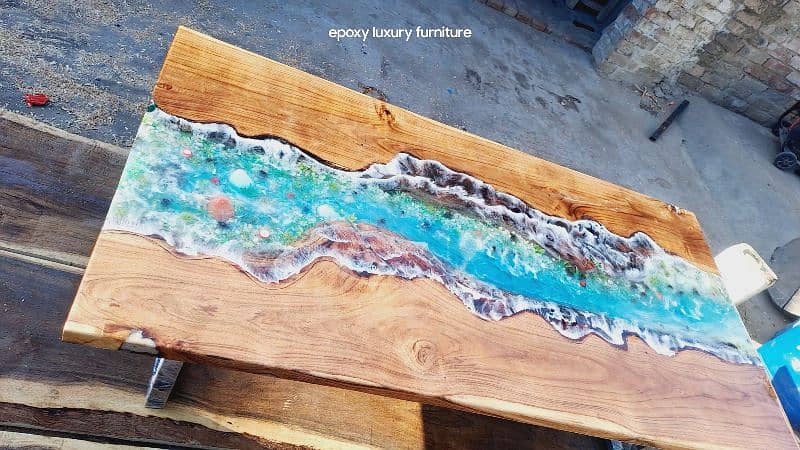 epoxy resin dinning table and center table contact 033.287. 098.77 3