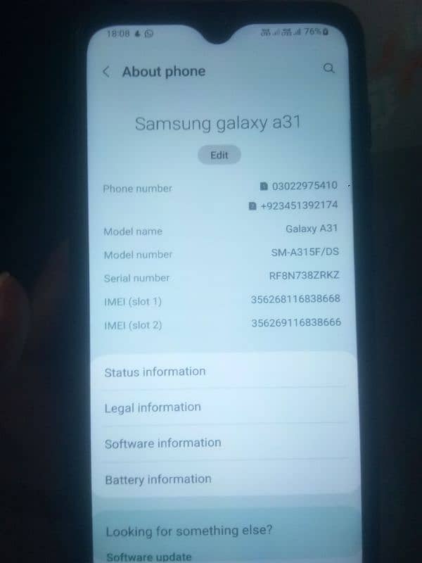 Samsung galaxy a31 4