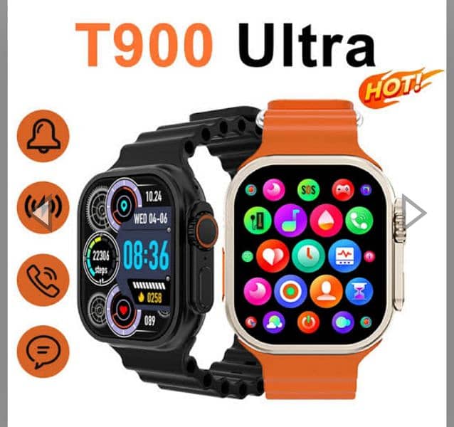 Product Details :  T5 Ultra   Bluetooth Calling 49mm Big Scree 0