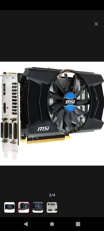 MSI r7 250 2 gb DDR3 128 weight graphic card 2