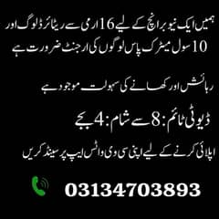 need urgent staff in Islamabad