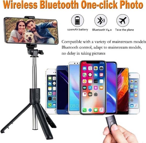 Original 4 IN 1 Wireless Selfie Stick Tripod 2