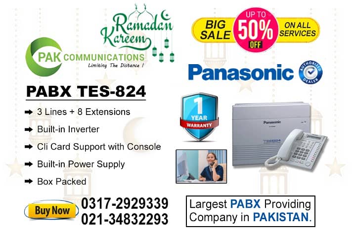 PABX Panasonic TES-824 (Authorized Dealer) 0