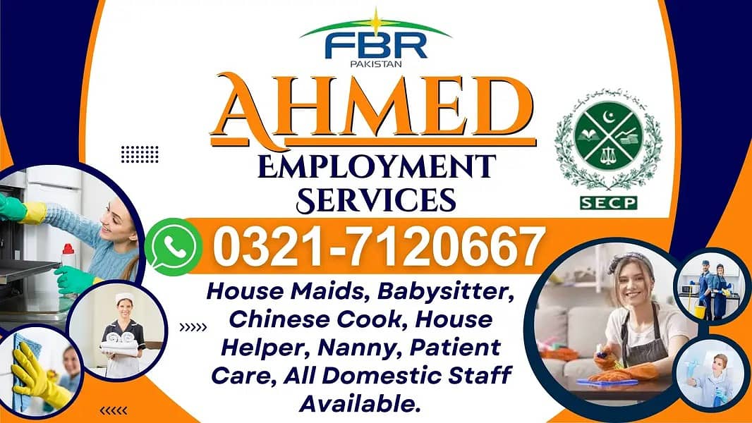 Maids / House Maids / cook / House chef / Baby Sitter maid available 4