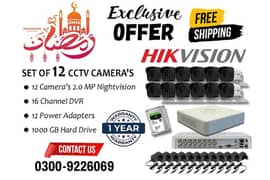 12 CCTV Cameras Set 2mp In DHA (HIK Vision)