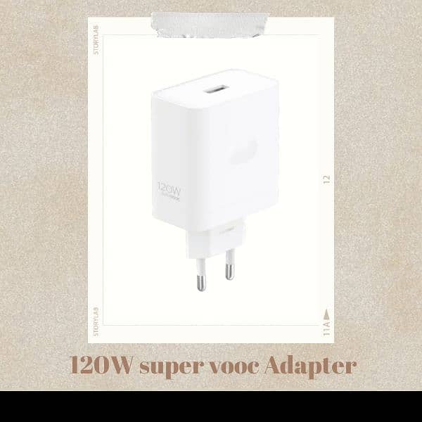 120W brand new super fast super vooc adapter with cable also available 0