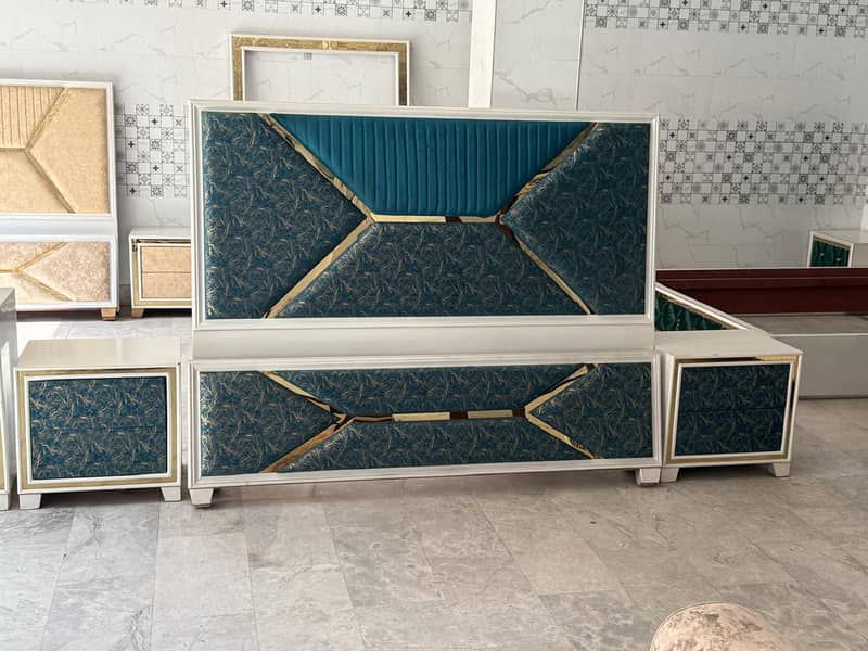 Bed/Double bed/single bed/king size bed/wood bed/poshish bed/Furnitur 8