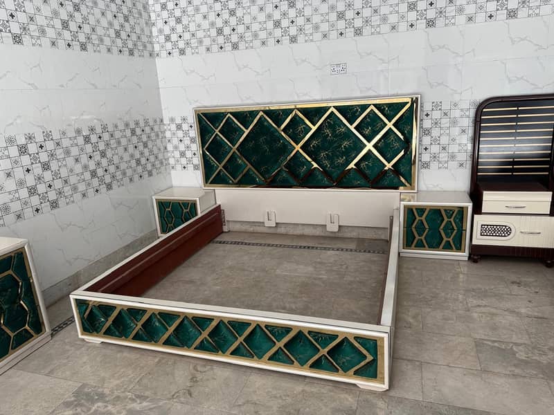 Bed/Double bed/single bed/king size bed/wood bed/poshish bed/Furnitur 13