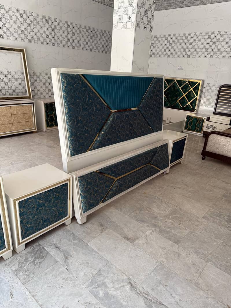 Bed/Double bed/single bed/king size bed/wood bed/poshish bed/Furnitur 14