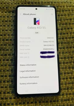 Samsung A53 5G - PTA - UK Model