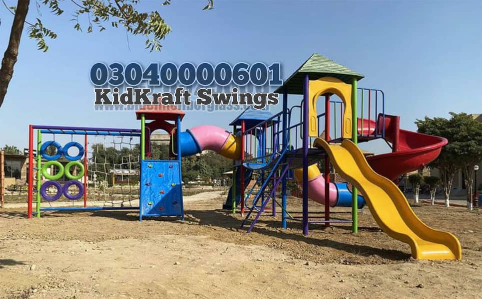 Slides, Swings, Seesaw, Merry go round, Jungle gym, Monkey bar,Climbe 17