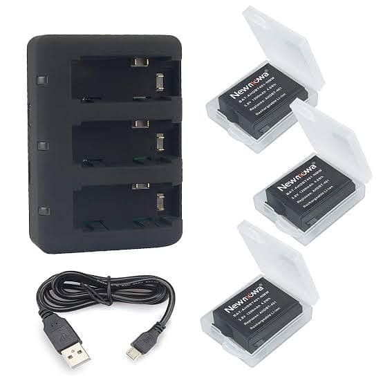 GoPro Hero 4 Black/SilverRechargable Batteries with charger 1