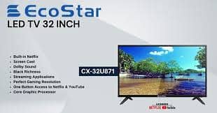 EcoStar 32 Inches Sound Pro LED TV HD Frameless