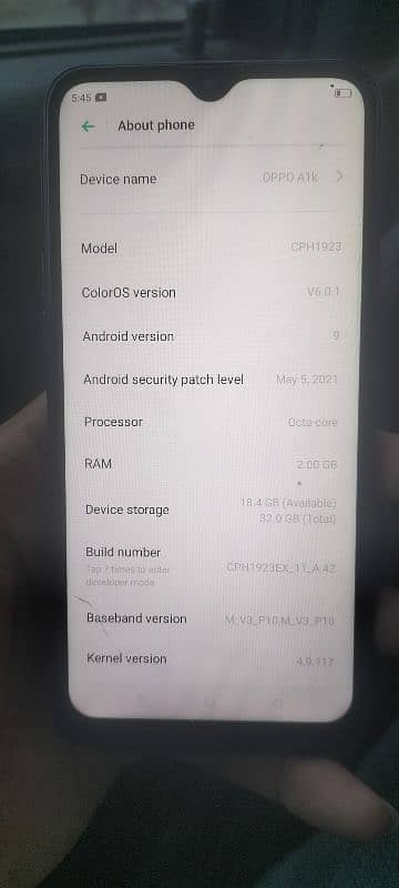 oppo A1k urgent sell 2