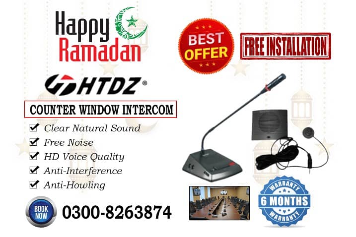 Counter Window Dual Way Intercom System HTDZ 0