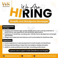 Hiring Shopify & WordPress Developer – Full-Time