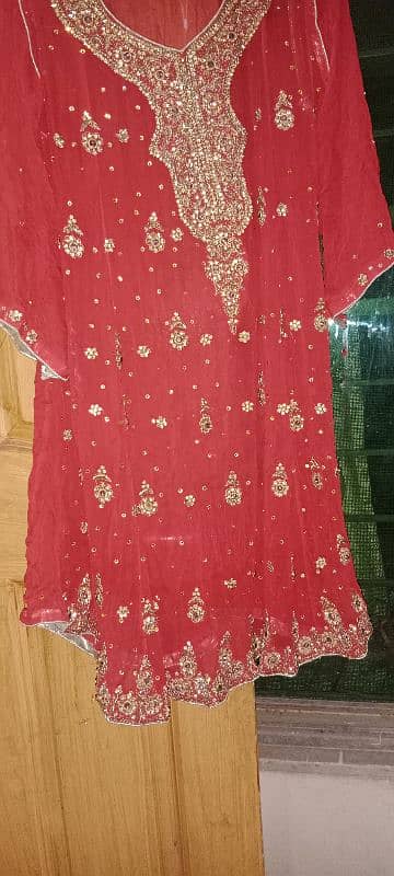 red chiffon frok ND duppta 1