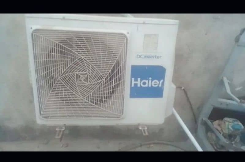 Haier 1.5 ton DC inverter heat and cool grey colored 1