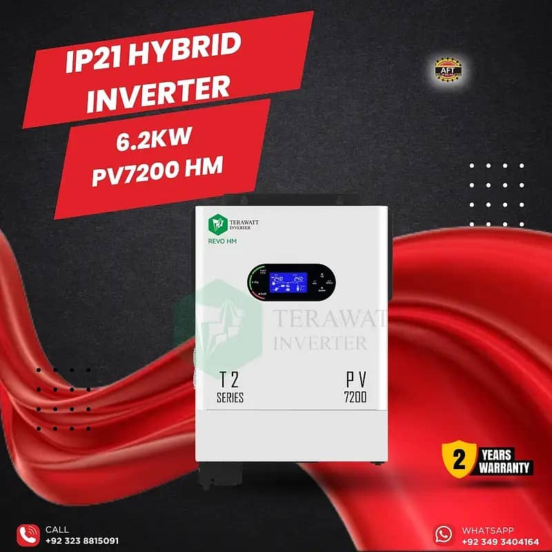 IP21 Hybrid inverter 6.2KW PV7200 HM | Solar inverter| terawatt 0