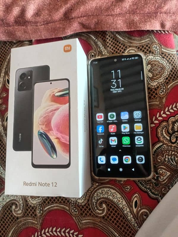 Redmi note 12 8/128 PTA Approved Black Color 0