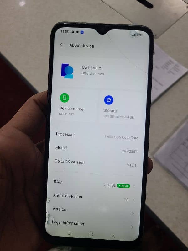 oppo a57 4+4 64gb pta aproved 0