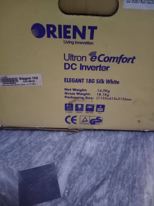 Orient dc inverter AC Heat and cool totally genuine condition 1