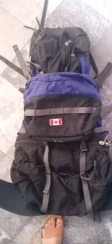 Backpack+water bag for travellers and Hikers 1