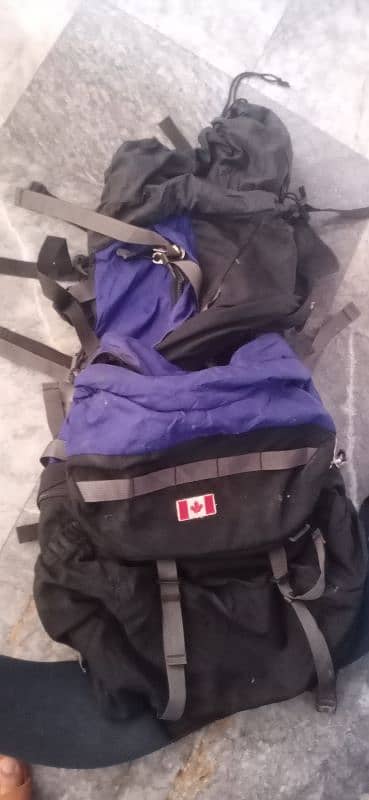 Backpack+water bag for travellers and Hikers 2