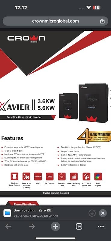 Hybrid Solar Inverter 5.6 KW 5