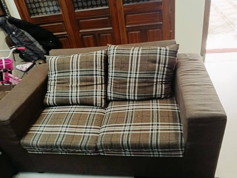 Brown color square design Sofa Set 6 seater 0