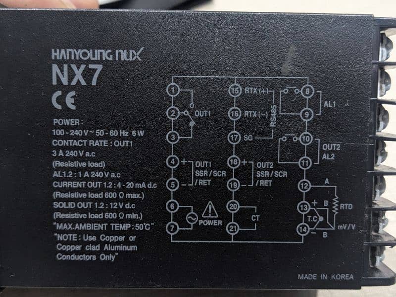 temperature controller with 4-20ma out 0-10v out 3