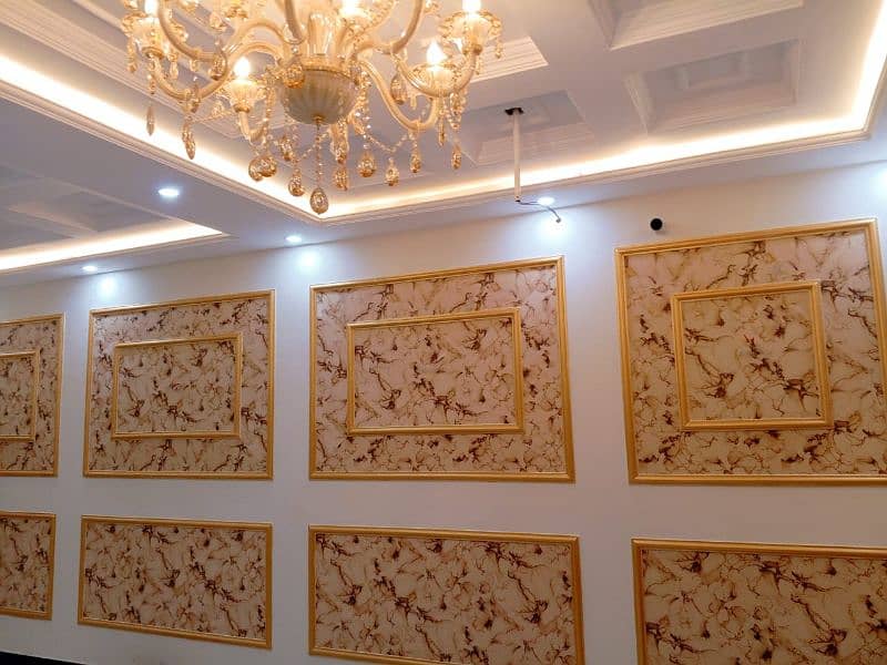 Pvc wpc wall panel- pvc room fancy ceiling-PS Panel-Grass-Wall paper 18