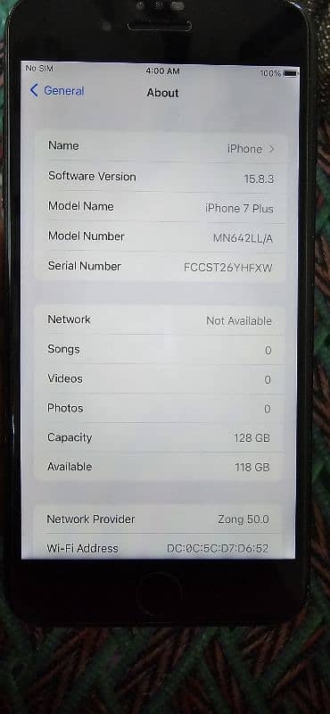 iphone 7plus 128gb official pta FU 6