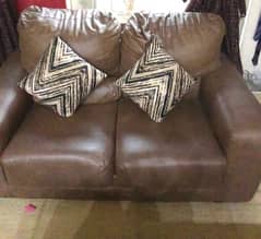 2 Seater Imported Leather Sofa For Sale