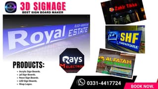 3d sign board,/ acrylic sign board/ neon sign board,/ sign board/  LED