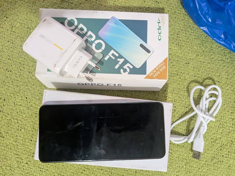 oppof15 new set hom used box charger pta proved 3