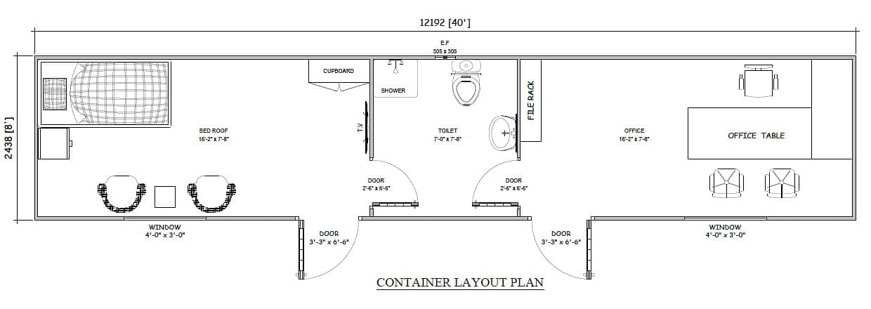 Peb shed / Containers Drawings / Steel Structure 5