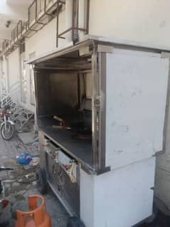 food cart with 3 Chinese burnels bilkul new hy 1 week use kia hy