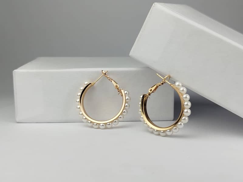 Regal Pearl Hoops 1