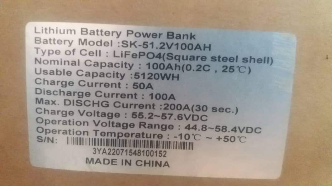 SAKO lithium Battery 51.2volt 100amp 3