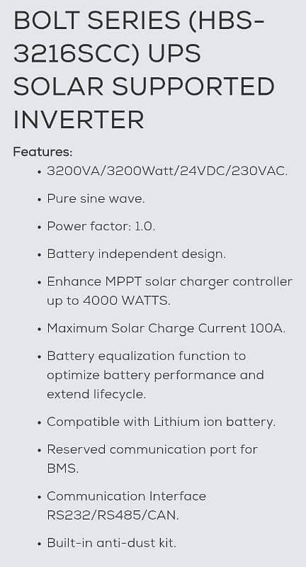 Homage Hybrid Solar Inverter 3.2 KW 2