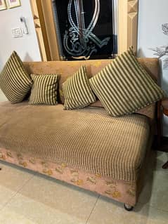 USED L SHAPE SOFA WITH CUSHIONS