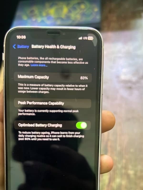 all ok  Mobile battery health 83 5