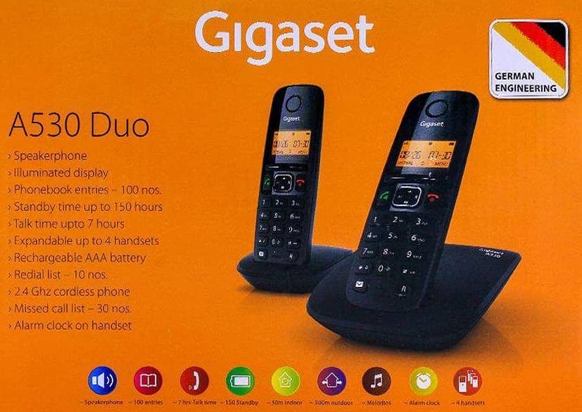 Cordless Landline Phone Siemens Gigaset Duo A530 3