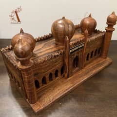 wooden Shahi Mosque Wooden Handmade Badshahi Mosque.