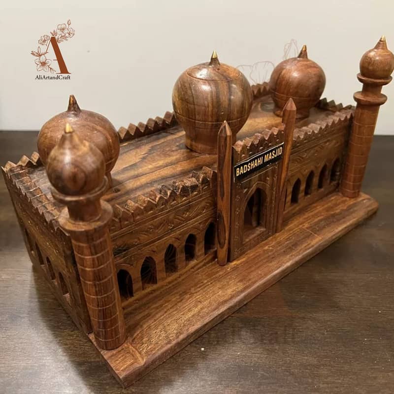 wooden Shahi Mosque Wooden Handmade Badshahi Mosque. 0