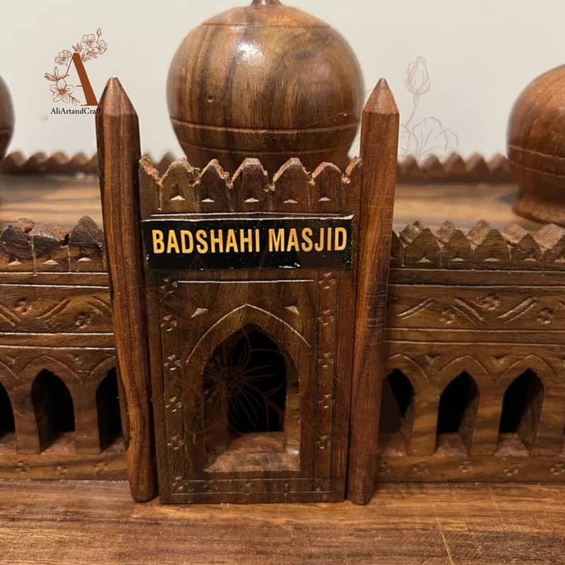 wooden Shahi Mosque Wooden Handmade Badshahi Mosque. 9