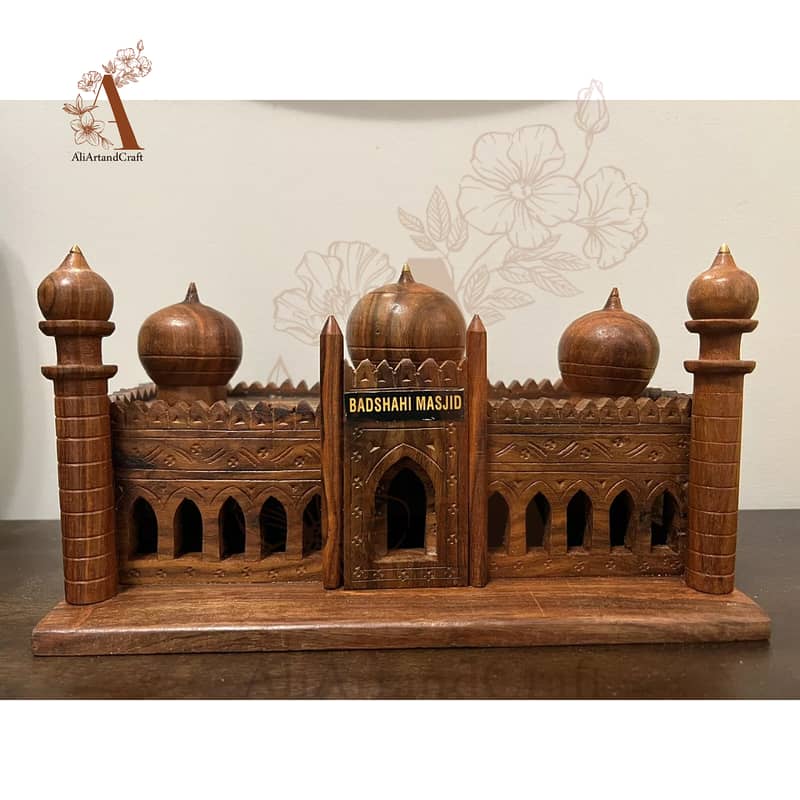 wooden Shahi Mosque Wooden Handmade Badshahi Mosque. 11